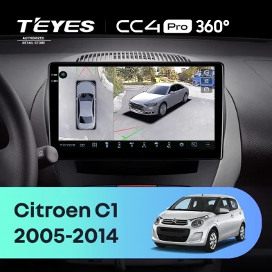 Штатная магнитола Teyes CC4 Pro 360 12/256 Citroen C1 (2005-2014)