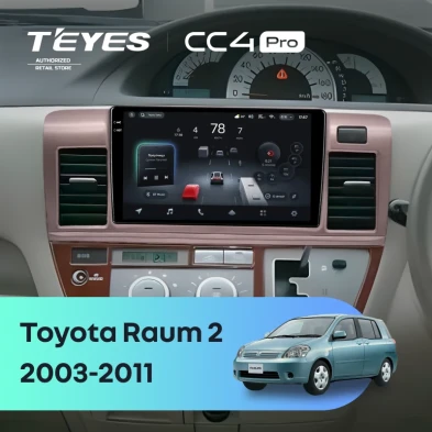 Штатная магнитола Teyes CC4 Pro 12/256 Toyota Raum 2 (2003-2011)