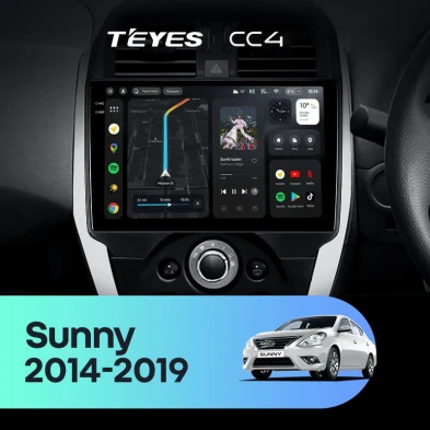 Штатная магнитола Teyes CC4 8/128 Nissan Sunny (2014-2019) F2 Правый руль