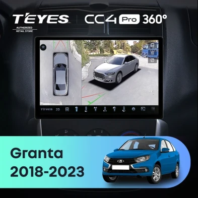 Штатная магнитола Teyes CC4 Pro 360 8/128 Lada Granta Cross (2018-2023) (11")
