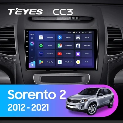 Штатная магнитола Teyes CC3 4/32 Kia Sorento 2 II XM (2012-2021) F3