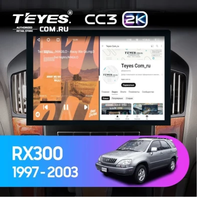 Штатная магнитола Teyes CC3 2K 4/64 Lexus RX300 XU10 (1997-2003) F2 (13")