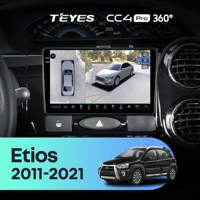 Штатная магнитола Teyes CC4 Pro 360 8/128 Toyota Etios (2011-2021)