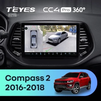 Штатная магнитола Teyes CC4 Pro 360 8/128 Jeep Compass 2 MP (2016-2018)