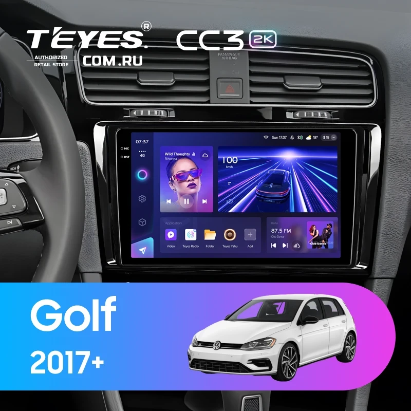 Штатная магнитола Teyes CC3 2K 4/64 Volkswagen Golf 2017+