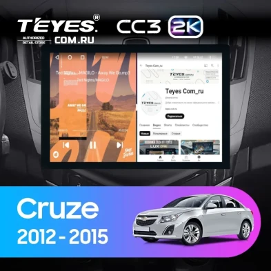 Штатная магнитола Teyes CC3 2K 4/32 Chevrolet Cruze J300 J308 (2012-2015) F1 (13")