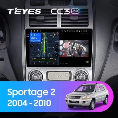 Штатная магнитола Teyes CC3 2K 360 6/128 Kia Sportage 2 (2004-2010) F1